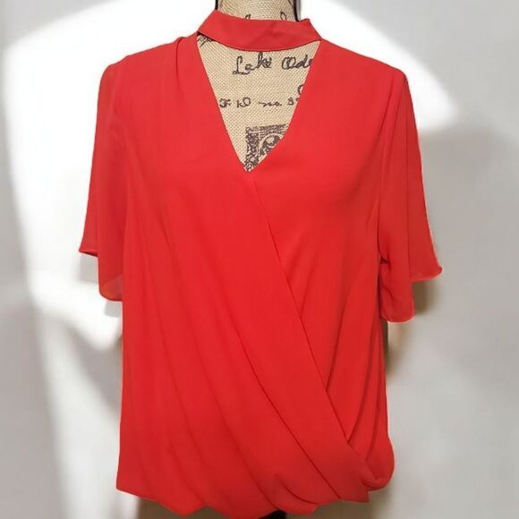 Naked Zebra Keyhole Neck Blouse Size M - Picture 1 of 7